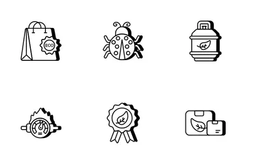 Naturaleza y ecología Paquete de Iconos