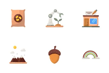 Nature, Agriculture, Gardening And Ecology Icon Pack
