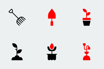 Nature & Ecology Red Black Icon Pack