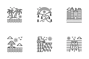 Naturlandschaften Symbolpack