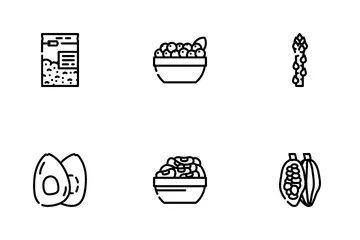 Natürliches Superfood und Vitamin Icon Pack
