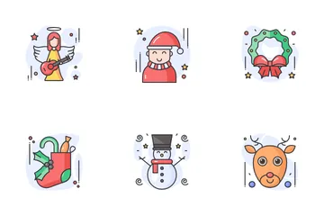 Navidad y Año Nuevo Paquete de Iconos