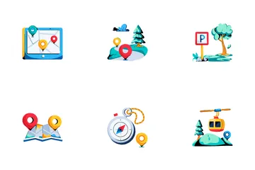 Navigation et carte Icon Pack