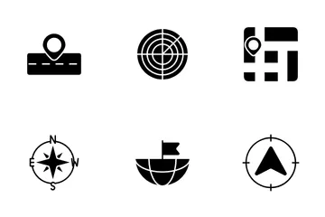 Navigation und Karten Symbolpack