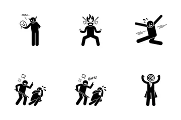 Negative Person Icon Pack