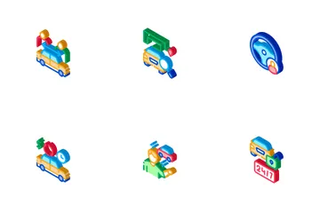 Negócio de compartilhamento de carros Icon Pack