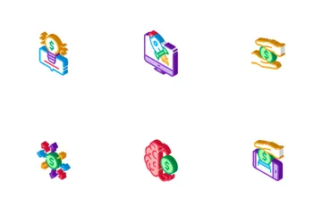 Negócio de financiamento coletivo Icon Pack