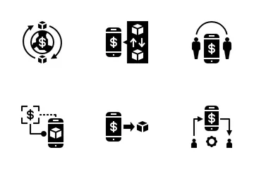 Negocio de mercancía Paquete de Iconos