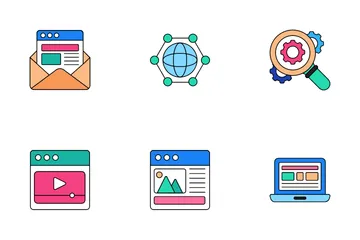 Negocios Digitales Paquete de Iconos