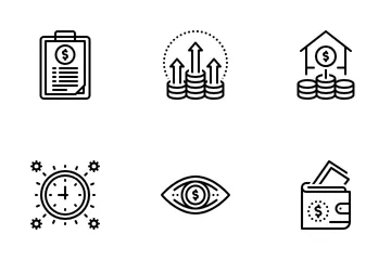 Negocios Financieros Paquete de Iconos