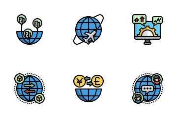 Negocio global Paquete de Iconos