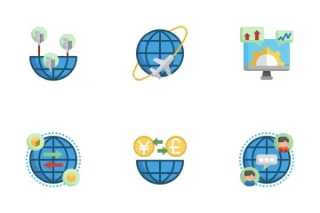 Negocio global Paquete de Iconos