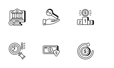 Negocios y Finanzas Icon Pack