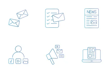 Negocios y marketing digital gratuitos Paquete de Iconos