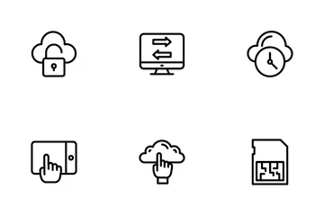 Network And Cloud Computing Icon Pack