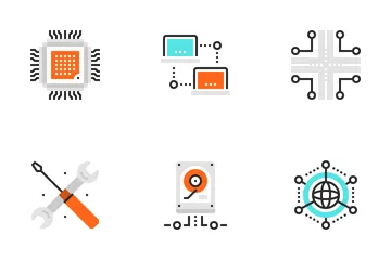 Network And Cloud Computing Icon Pack
