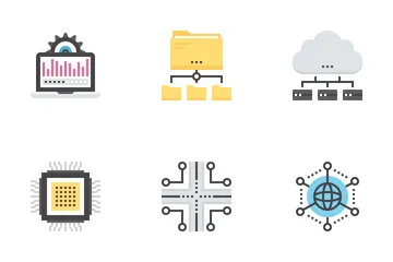 Network And Cloud Computing Icon Pack