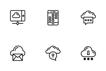 Network And Cloud Computing Icon Pack