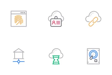 Network And Cloud Computing Icon Pack