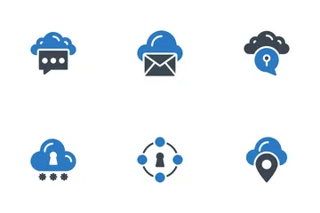 Network And Cloud Computing Icon Pack