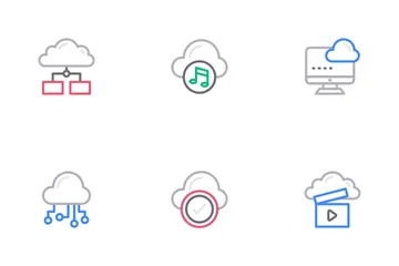 Network And Cloud Computing Icon Pack