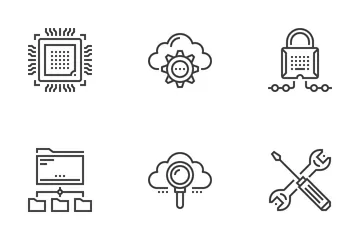  Network And Cloud Technology Icon Pack
