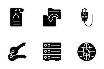 Network And Security Solid Icon Pack