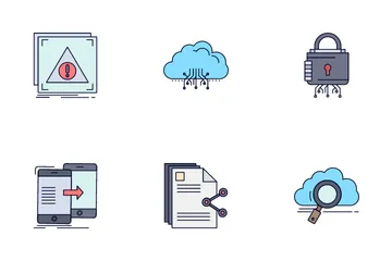Network Cloud Computing And Smart City Icon Pack