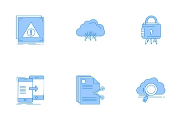 Network Cloud Computing And Smart City Icon Pack