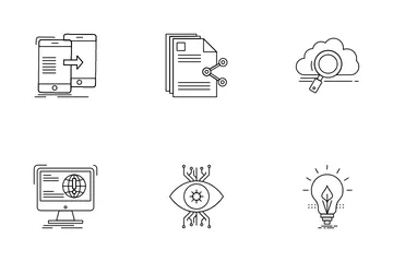 Network Cloud Computing And Smart City Icon Pack