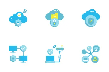 Network Connection Technology Icon Pack