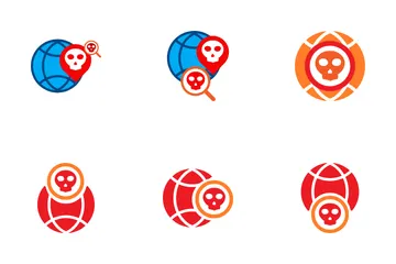 Network Skull Warning Icon Pack