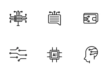 Networking And Artificial Intelligence Icon Pack