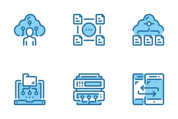 Netzwerk und Datenbank Symbolpack