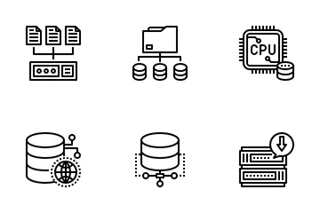 Netzwerk und Datenbank Symbolpack