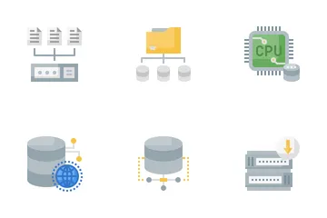 Netzwerk und Datenbank Symbolpack