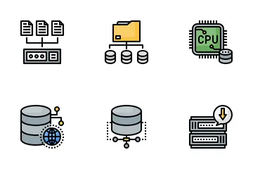 Netzwerk und Datenbank Symbolpack