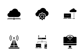 Netzwerk und Datenbank Symbolpack