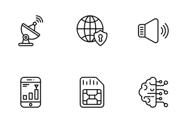 Netzwerk und Kommunikation Symbolpack