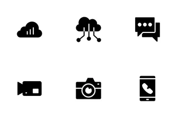 Netzwerk und Kommunikation Icon Pack