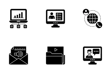 Netzwerk und Kommunikation Symbolpack