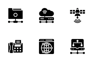 Netzwerk und Kommunikation Symbolpack