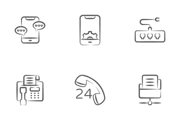 Netzwerk und Kommunikation Symbolpack