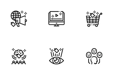 Neuromarketing Business Strategy Icon Pack