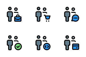 Neutral Multiple User Icon Pack