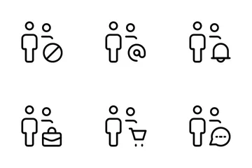 Utilisateur multiple neutre Pack d'Icônes