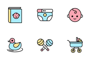 New Born Baby Care Icon Pack