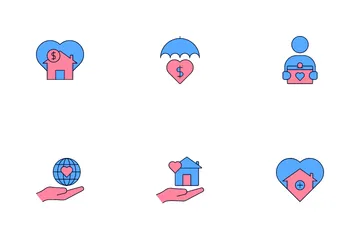New Creative Modern Charity Icon Pack