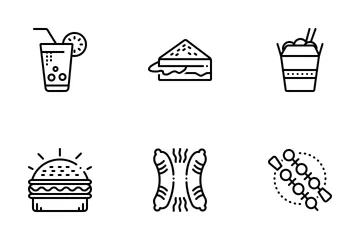 New Food 1 Line Icon Pack