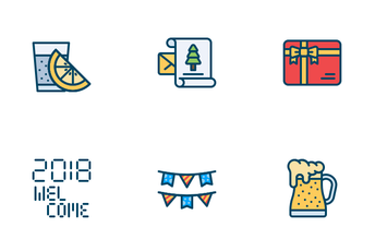 New Year - 2018 Icon Pack
